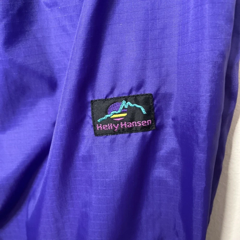 Vintage Helly Hansen Windbreaker Hiking‎ Rain Pants Small 90s Purple
